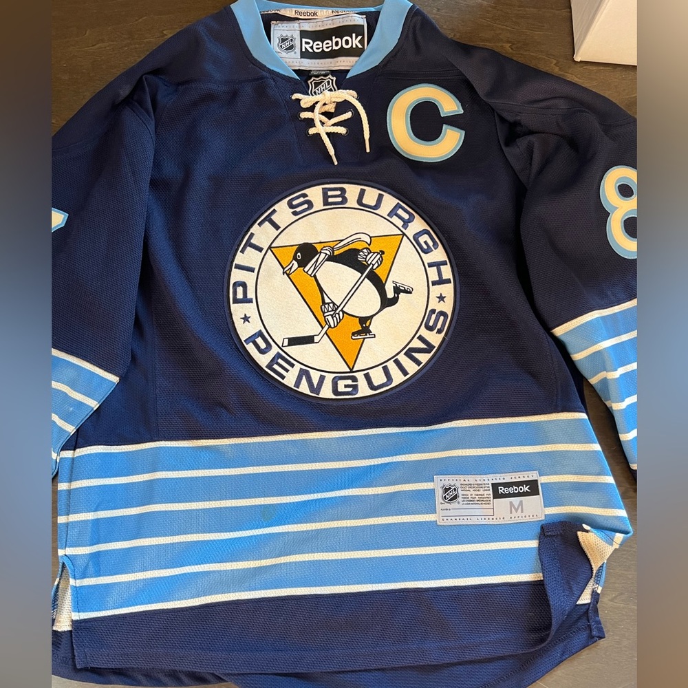 Sidney Crosby Pittsburgh Penguins Throwback Jersey Size Medium